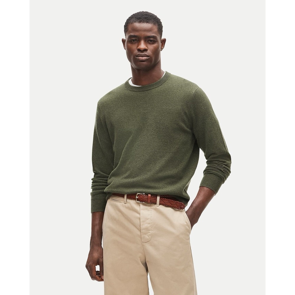 J. CREW Cashmere crewneck sweater in Heather Olive Size XL NWD $158 BE895
